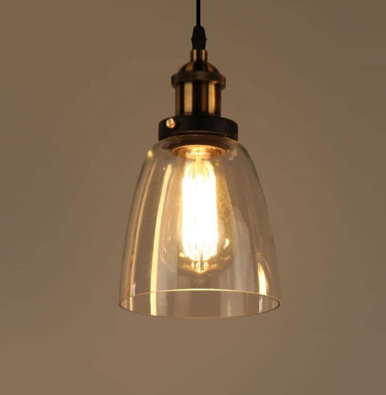 Suspension Vintage<br> Verre Fumé 14 cm - Louise Vintage