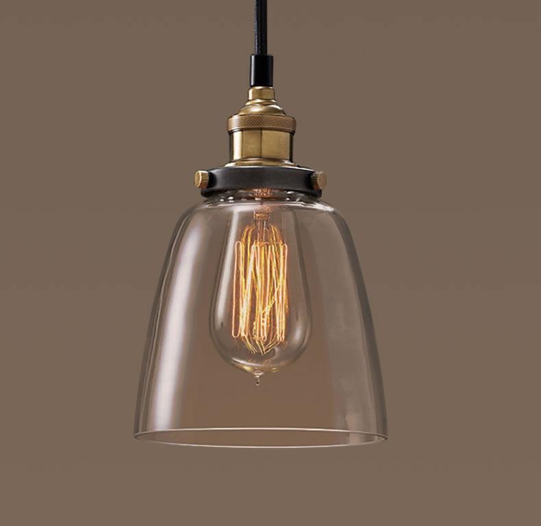 Suspension Vintage<br> Verre Fumé 14 cm - Louise Vintage