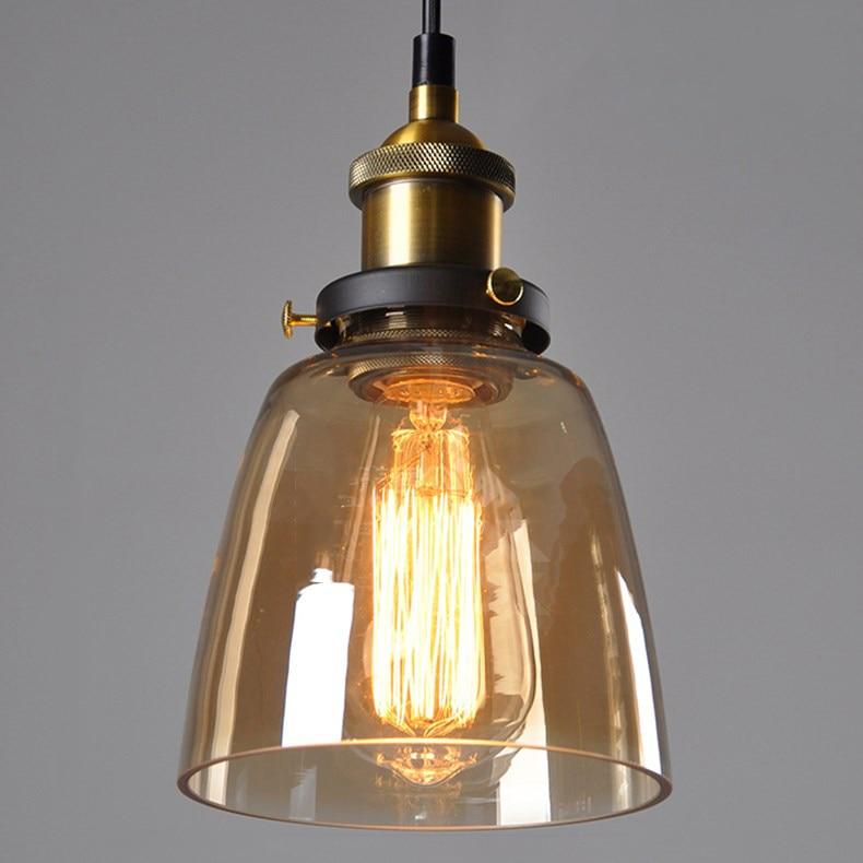 Suspension Vintage<br> Verre Fumé 14 cm - Louise Vintage
