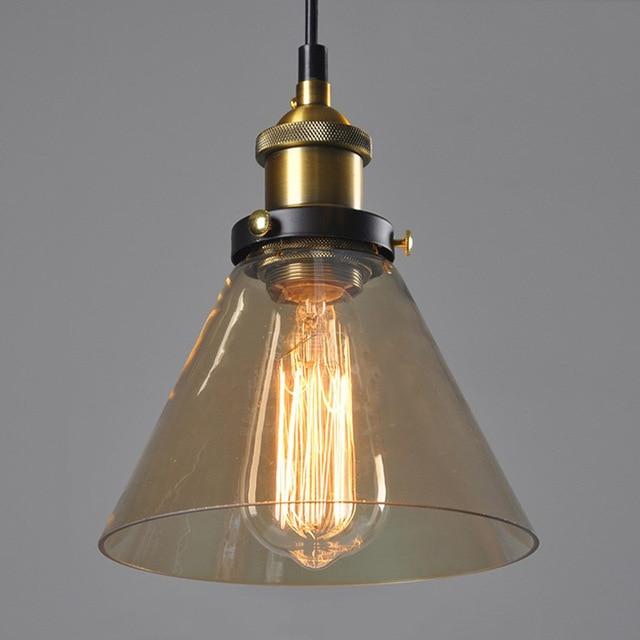 Suspension Vintage<br> Verre Fumé 18,5 cm - Louise Vintage