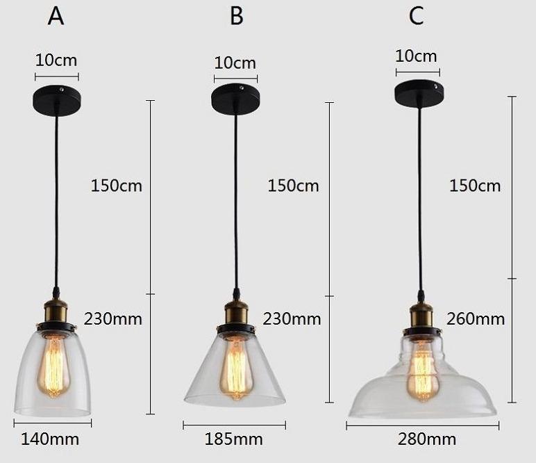 Suspension Vintage<br> Verre Fumé 28 cm - Louise Vintage