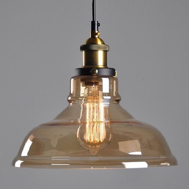 Suspension Vintage<br> Verre Fumé 28 cm - Louise Vintage