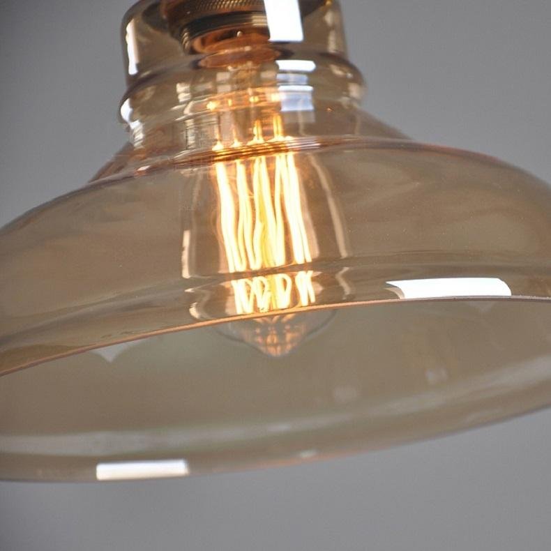 Suspension Vintage<br> Verre Fumé 28 cm - Louise Vintage