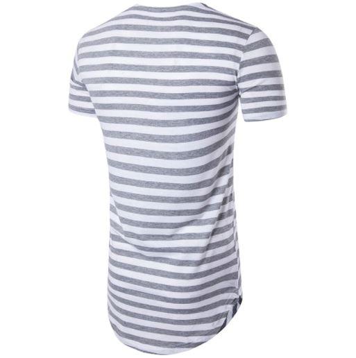T Shirt Vintage Homme Rayé Gris - Louise Vintage