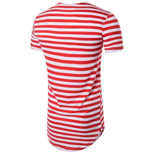 T Shirt Vintage Homme Rayé Rouge - Louise Vintage