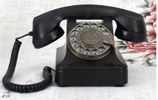 Téléphone Vintage<br> Mains Libres Noir - Louise Vintage
