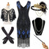 Tenue Années 20 Bleu (Avec Accéssoires) - Louise Vintage