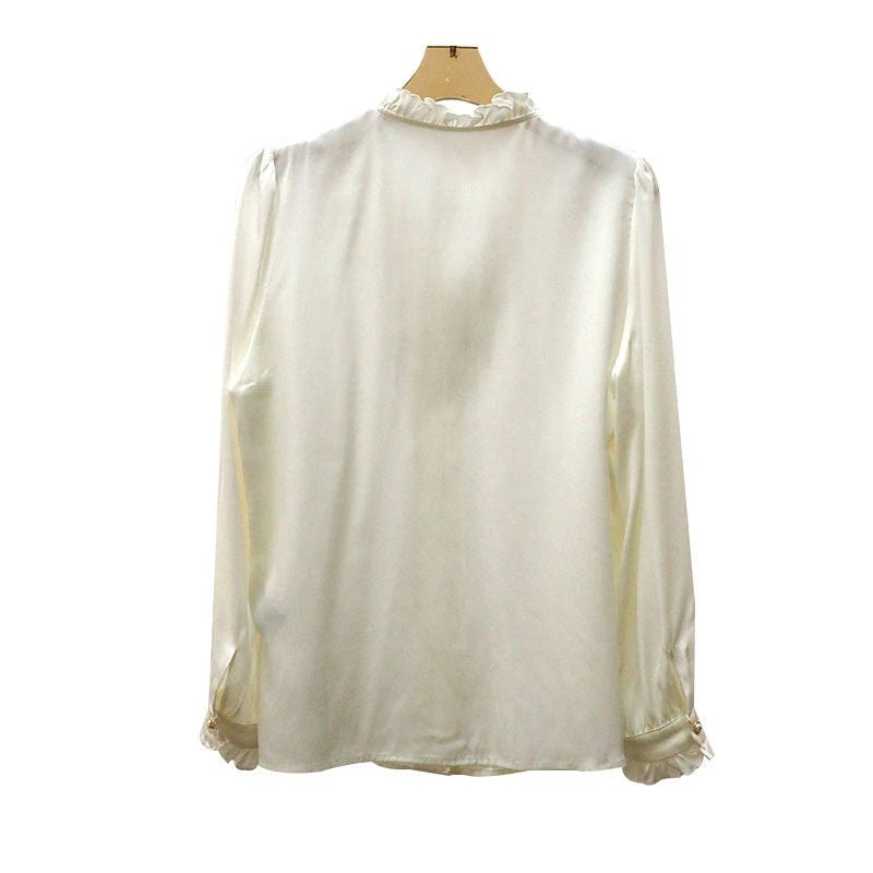 Top Vintage Années 30 Manches Longues Beige - Louise Vintage