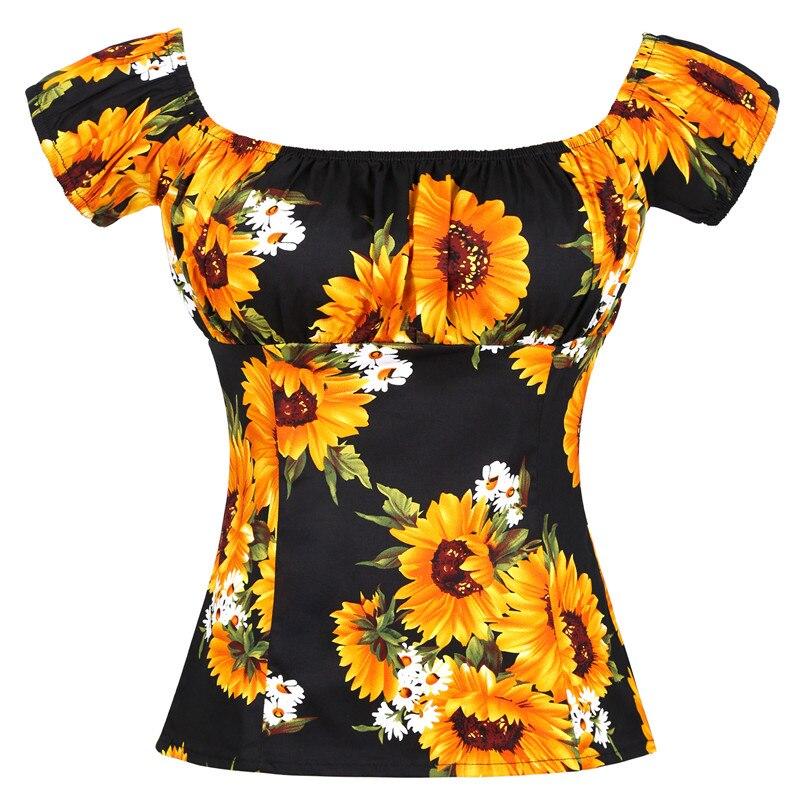 Top Vintage Années 50 Tournesol - Louise Vintage