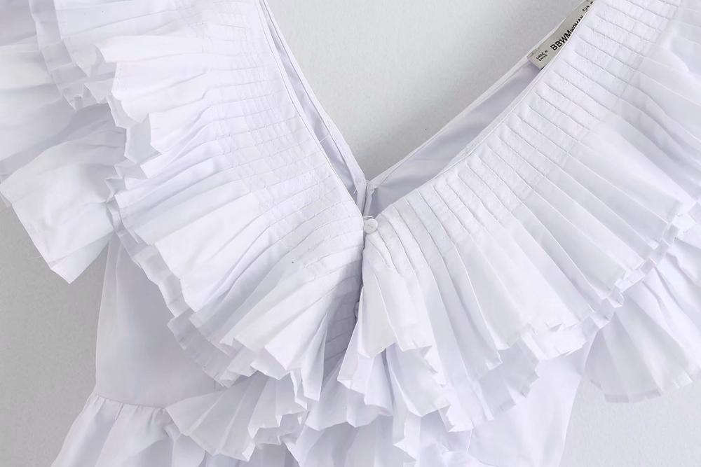 Top Vintage Blanc Col V - Louise Vintage