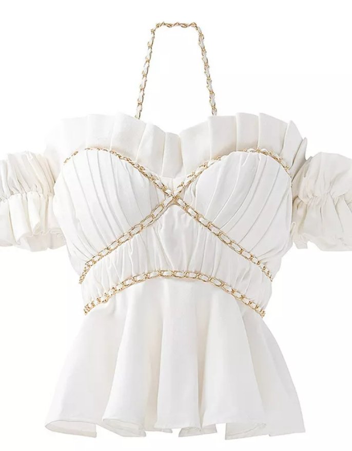 Top Vintage Blanc Dos Nu - Louise Vintage