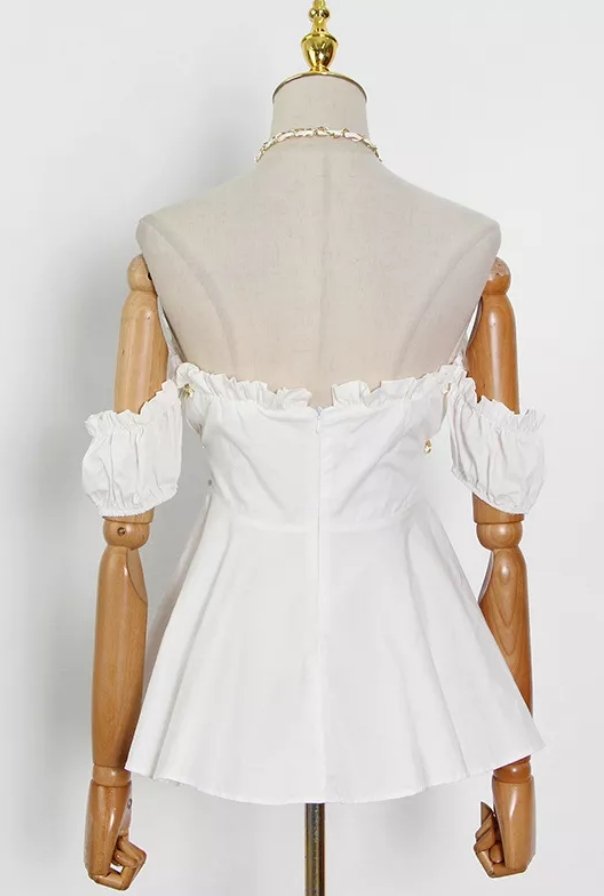 Top Vintage Blanc Dos Nu - Louise Vintage
