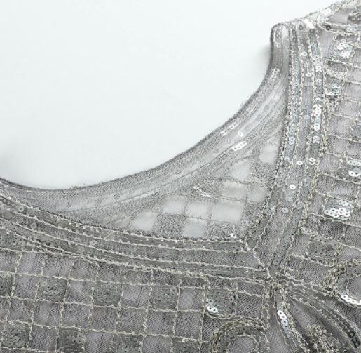 Top Vintage Châle Années 20 Argent - Louise Vintage