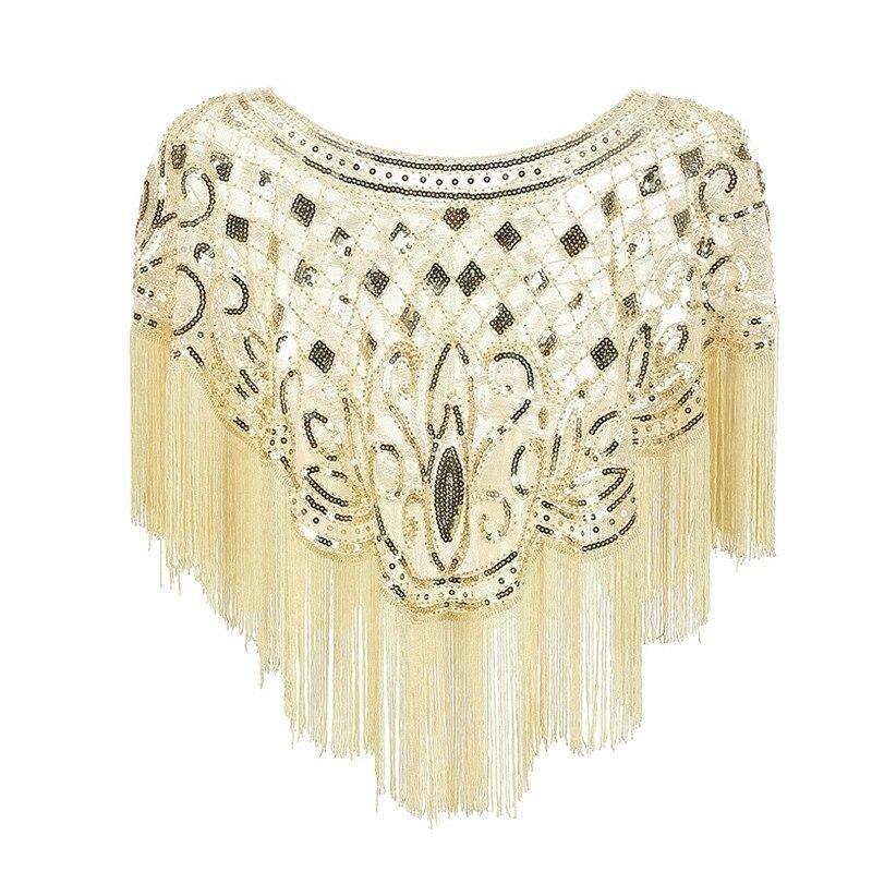 Top Vintage Châle Années 20 Beige - Louise Vintage