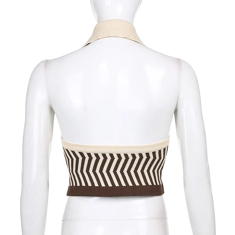 Top Vintage Coeurs Marron - Louise Vintage