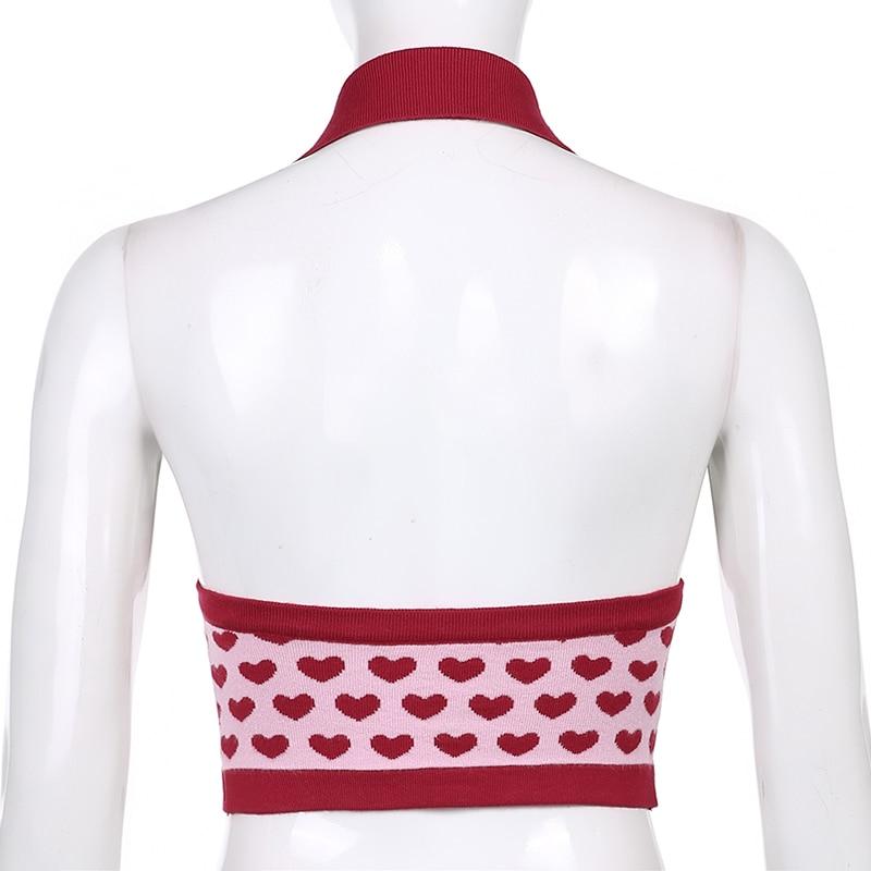 Top Vintage Coeurs Rouge - Louise Vintage