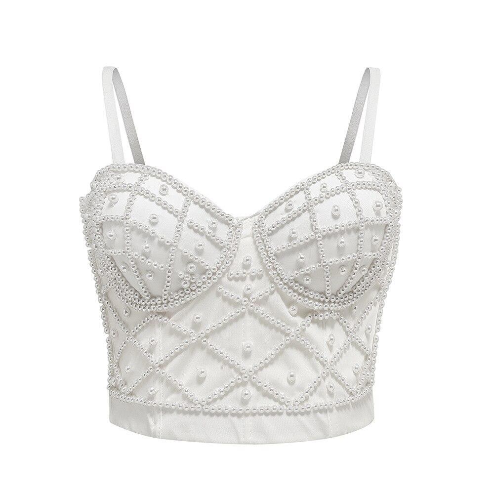 Top Vintage Strass Blanc - Louise Vintage