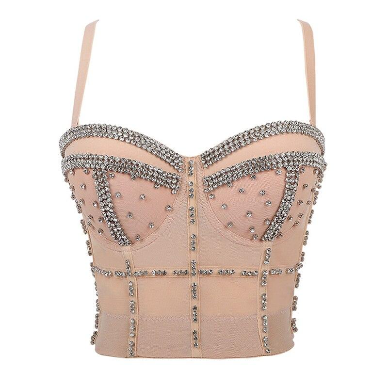 Top Vintage Strass Rose Pale - Louise Vintage