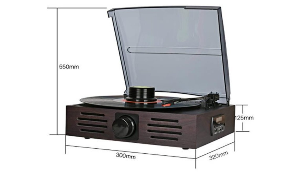 Tourne Disque Vintage Bois - Louise Vintage