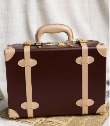 Valise Vintage Cabine Marron Beige - Louise Vintage