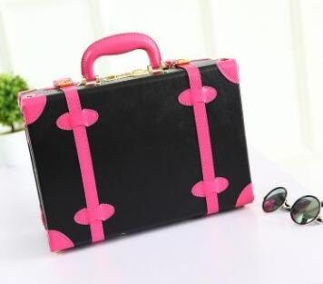 Valise Vintage Cabine Noire Rose - Louise Vintage
