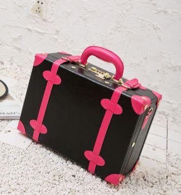 Valise Vintage Cabine Noire Rose - Louise Vintage