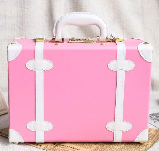 Valise Vintage Cabine Rose Blanc - Louise Vintage