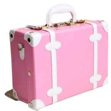 Valise Vintage Cabine Rose Blanc - Louise Vintage