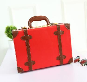 Valise Vintage Cabine Rouge Marron - Louise Vintage