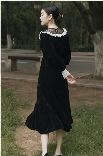 Vintage Robe Out-fit Années 40 Noir - Louise Vintage