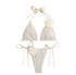 2 Pièce Maillot de Bain Vintage Pin Up Beige - Louise Vintage