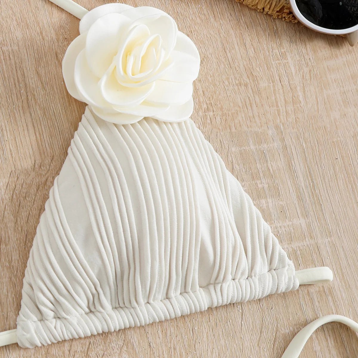 2 Pièce Maillot de Bain Vintage Pin Up Beige - Louise Vintage
