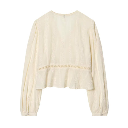 Top Vintage Années 30 Beige