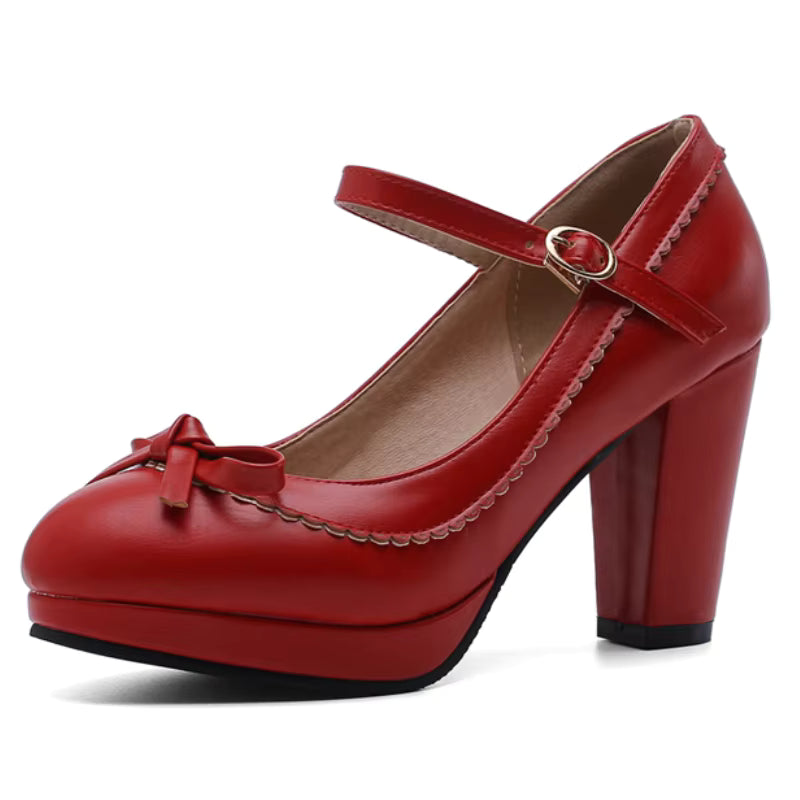 Chaussures Rockabilly Vintage Rouge