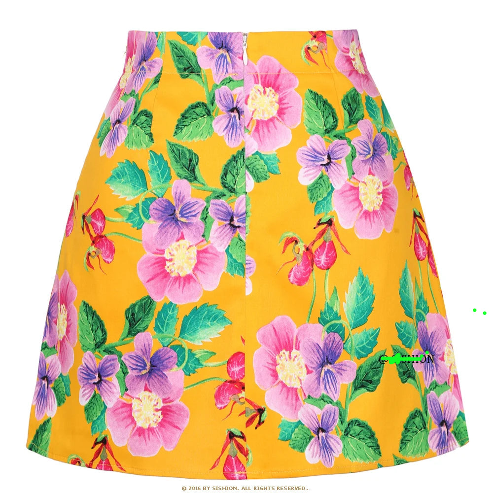 Mini Jupe Vintage Jaune