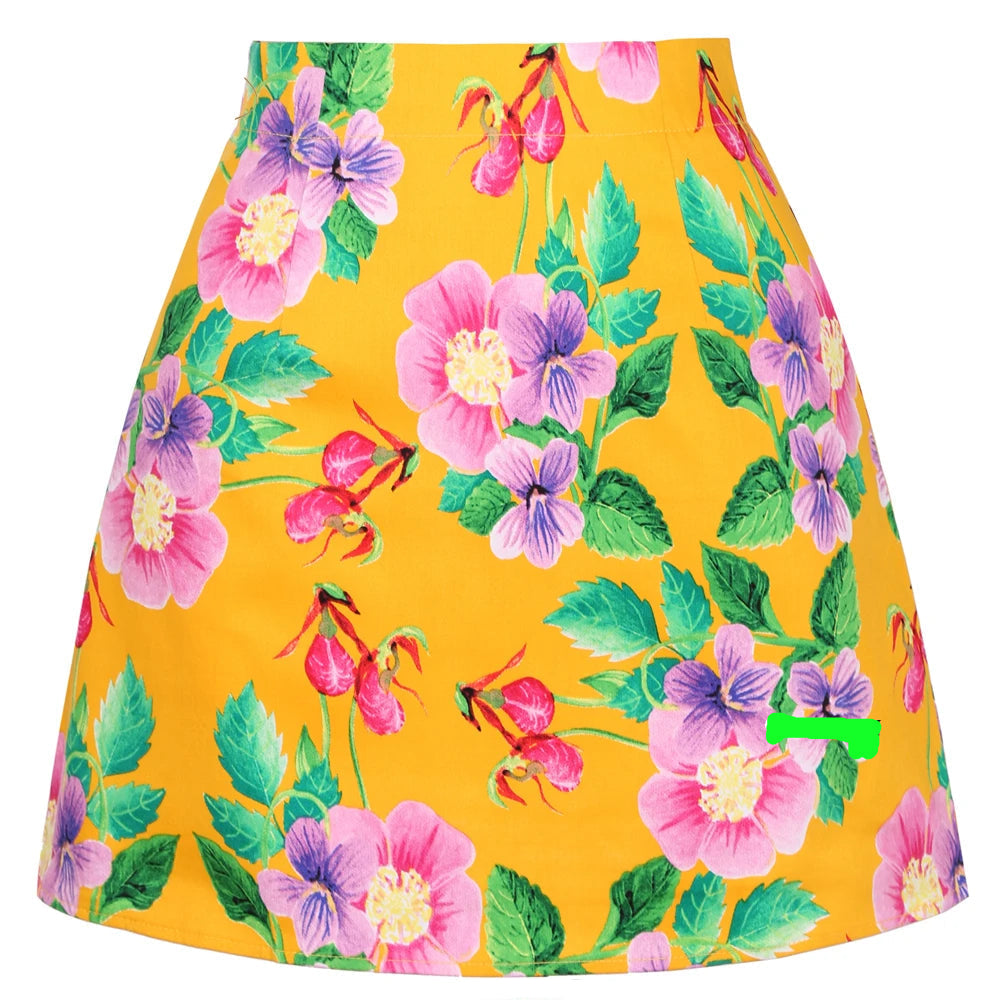 Mini Jupe Vintage Jaune