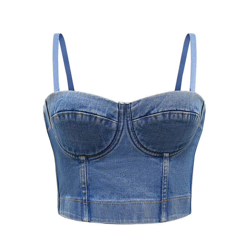 Top Vintage Bustier Noir et Blanc
