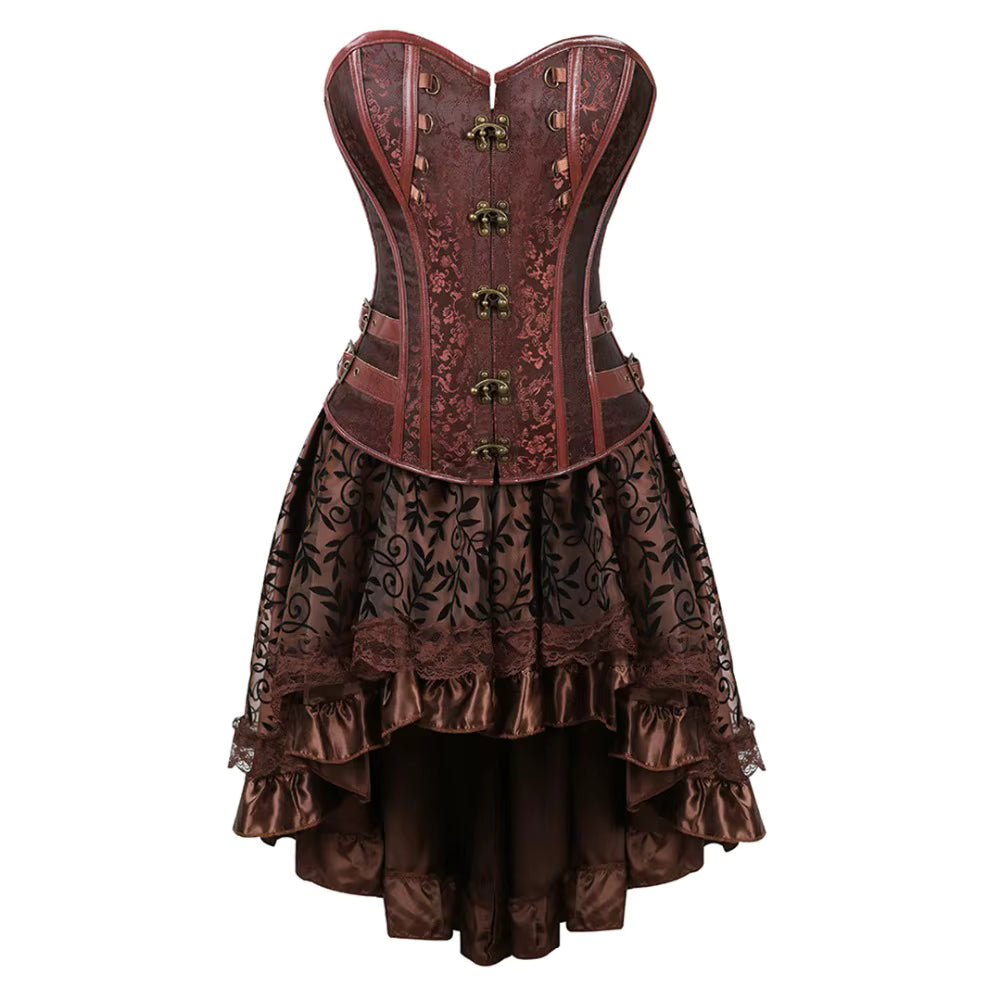 Robe Style Vintage Grande Taille Marron