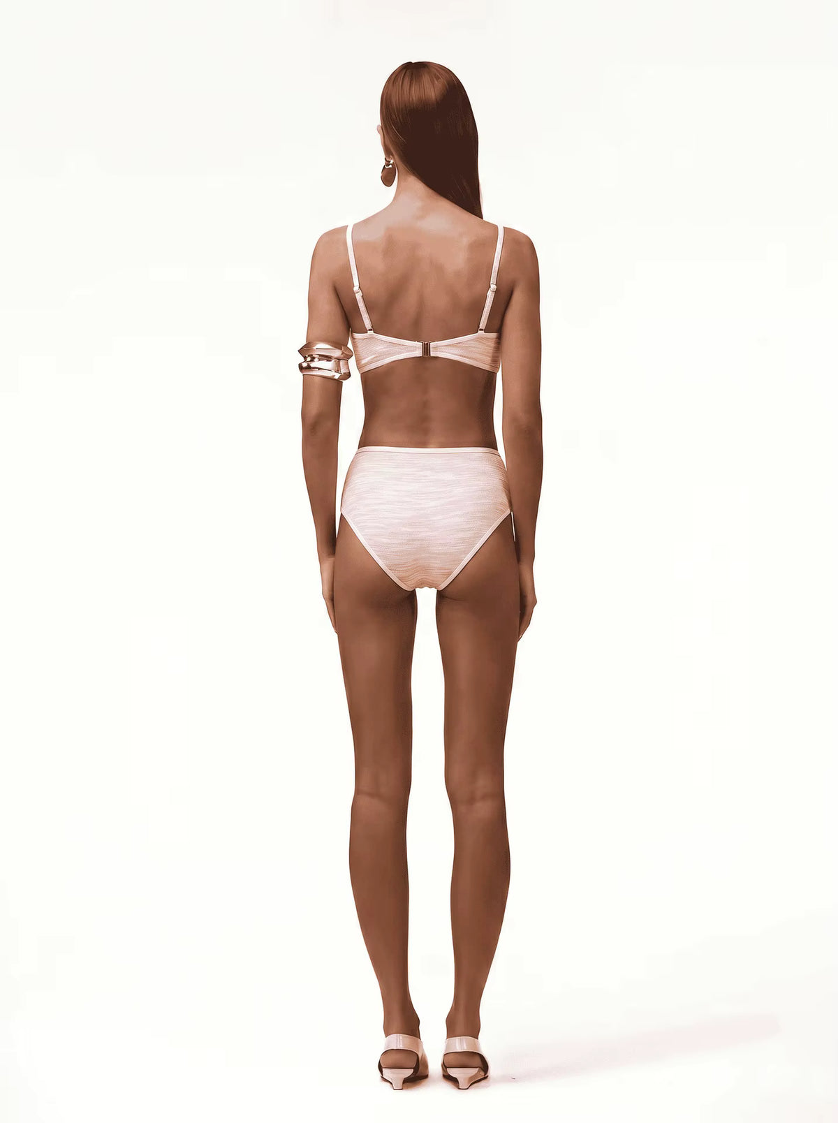 Maillot de Bain Vintage Push Up Pois Rose