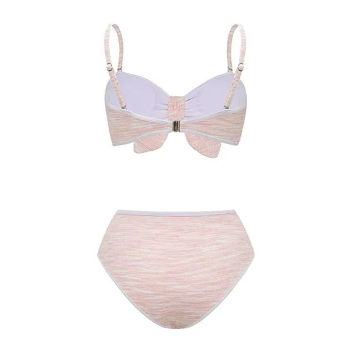 Maillot de Bain Vintage Push Up Pois Rose