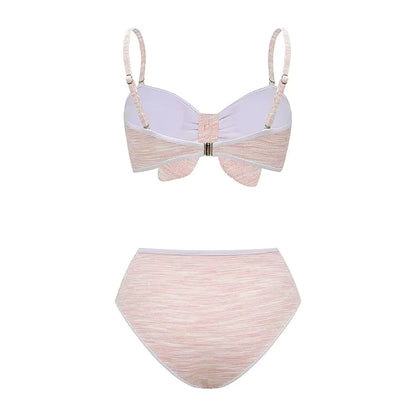 Maillot de Bain Vintage Push Up Pois Rose