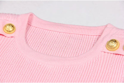 Pull Vintage Manches Longues Rose