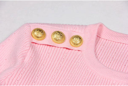 Pull Vintage Manches Longues Rose