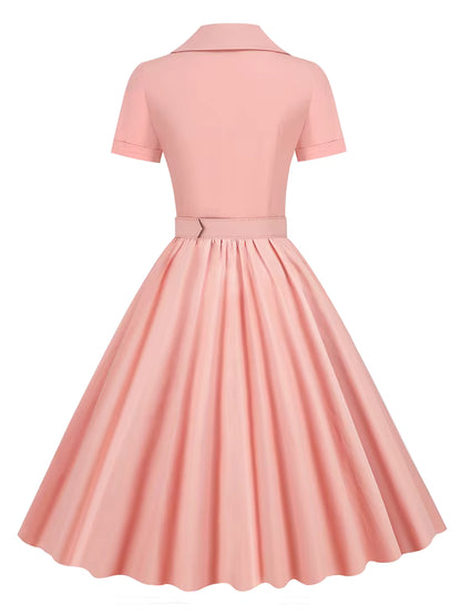 Robe Vintage Année 50 Soir Rose