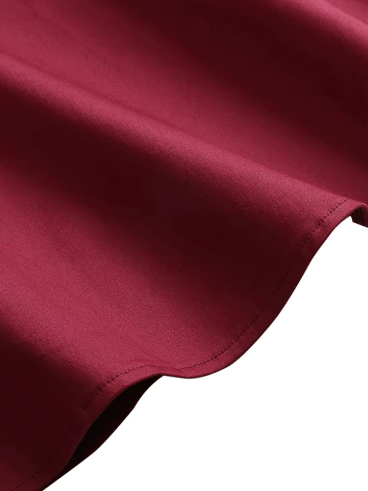 Robe Cocktail Style Année 50 Bordeaux - Louise Vintage