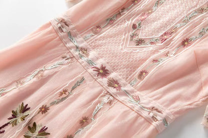 Robe Mi Longue Année 30 40 Rose