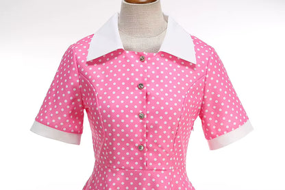 Robe Année 50 Rose Pois