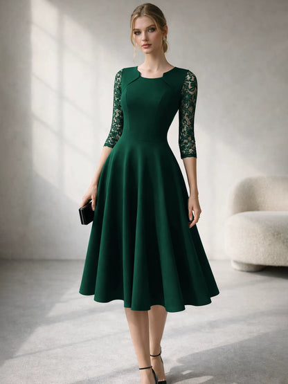 Robe Vintage Années 40 Créateur Vert
