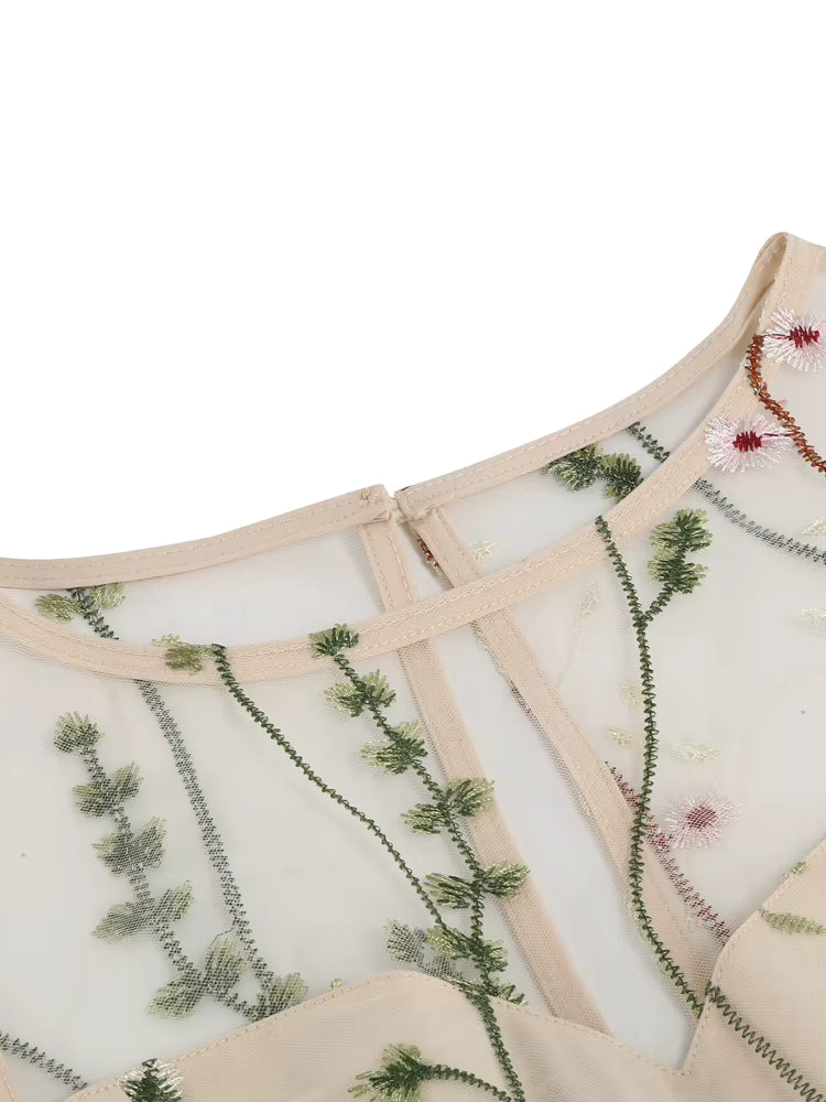 Robe Année 50 Fleur Jaune