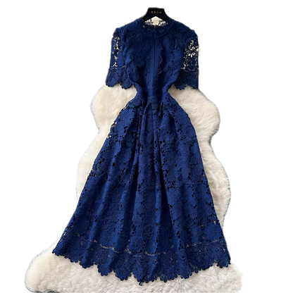 Robe Crayon Vintage Année 50 Marine